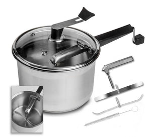 Éclateur de maïs soufflé Whirley Pop en acier inoxydable de la série Platinum