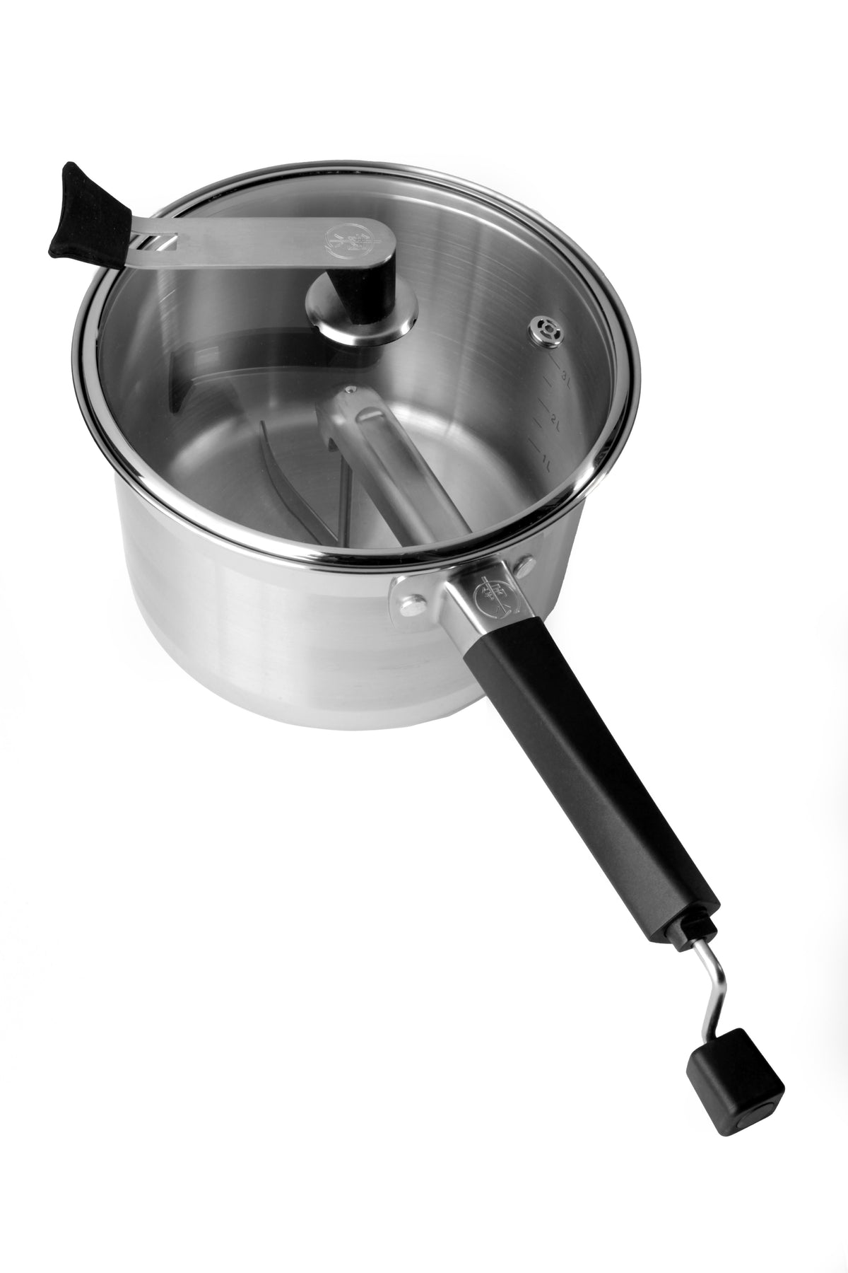 Éclateur de maïs soufflé Whirley Pop en acier inoxydable de la série Platinum