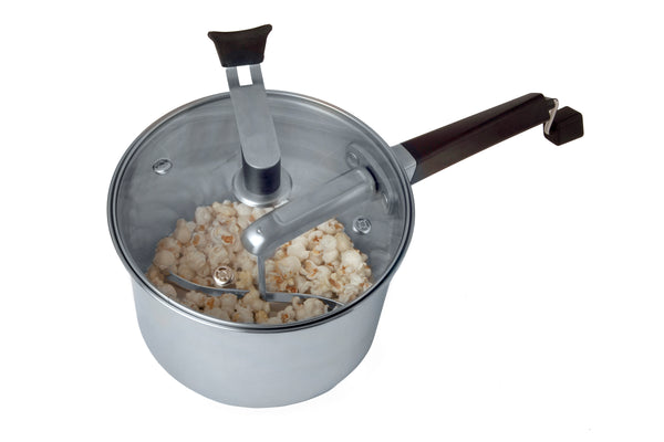 Stainless Steel Platinum Series Popcorn Popper with Glass Lid