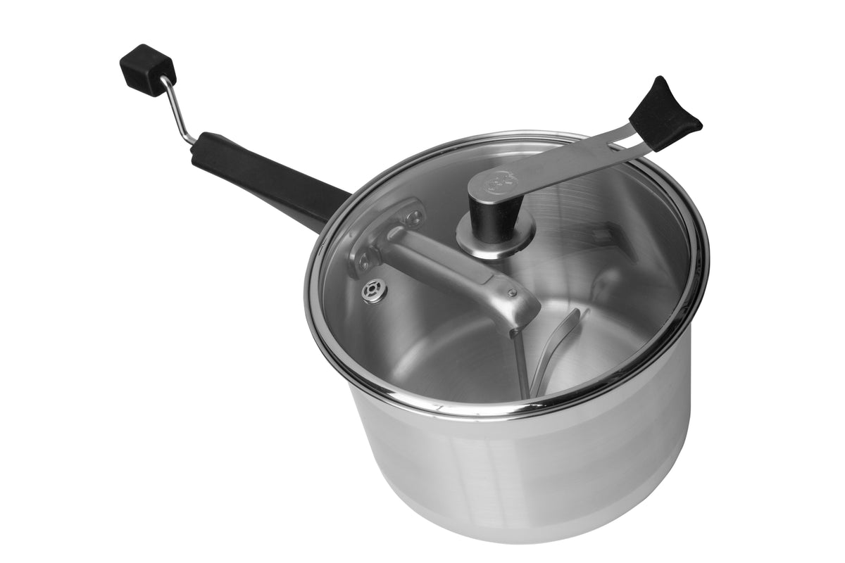 Éclateur de maïs soufflé Whirley Pop en acier inoxydable de la série Platinum