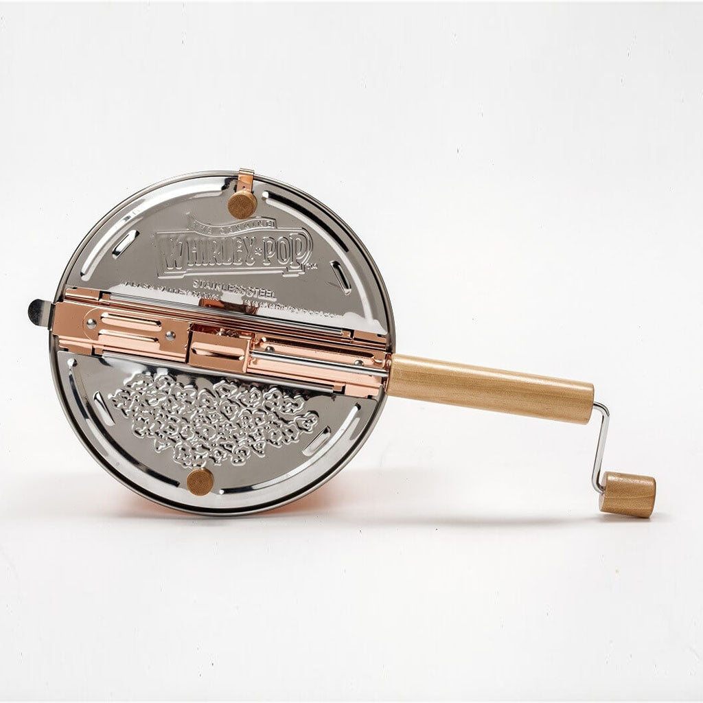 Whirley Pop en acier inoxydable plaqué cuivre