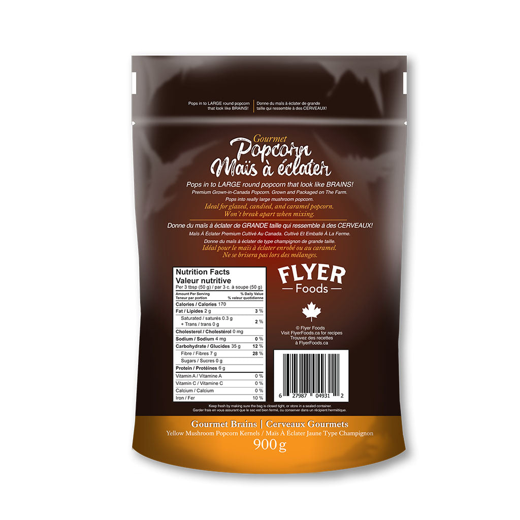 Gourmet Mushroom Brains Popcorn Kernels - 6 lbs